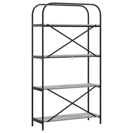 Hyllsystem 4 nivåer 80 x 30 x 146 cm Konstruerat trä Grå Sonoma
