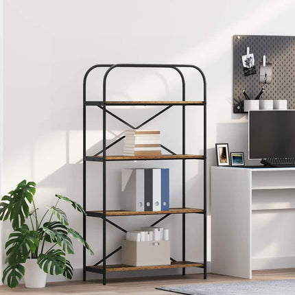 Hyllsystem Gammalt trä 80 x 30 x 146 cm Konstruerat trä