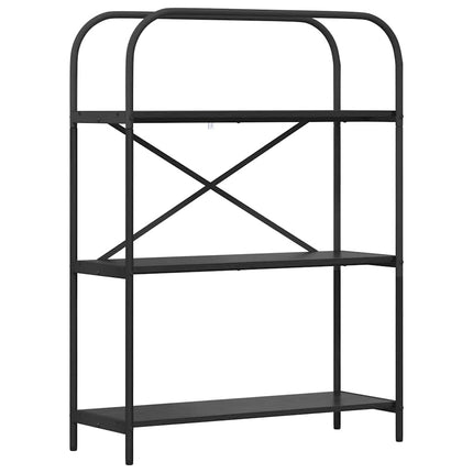 Hyllsystem Svart Ek 80 x 30 x 109 cm Konstruerat trä