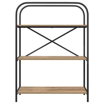 Hyllsystem 3 nivåer 80 x 30 x 109 cm Konstruerat trä Artisan Ek