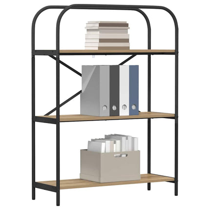 Hyllsystem 3 nivåer 80 x 30 x 109 cm Konstruerat trä Artisan Ek