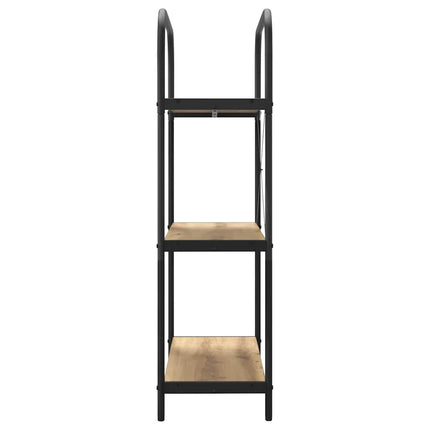Hyllsystem 3 nivåer 80 x 30 x 109 cm Konstruerat trä Artisan Ek