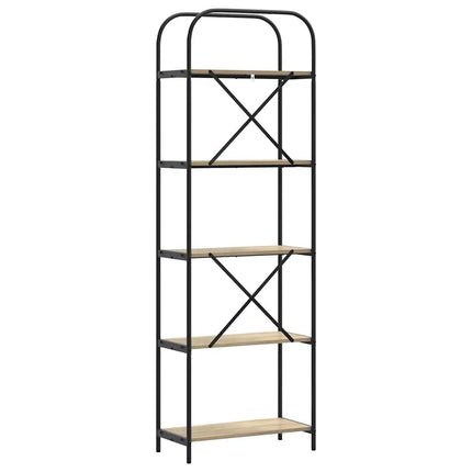 Hyllsystem 5 nivåer 60 x 30 x 183 cm Konstruerat trä Sonoma-ek