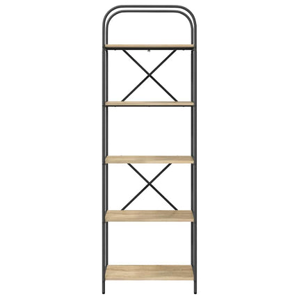 Hyllsystem 5 nivåer 60 x 30 x 183 cm Konstruerat trä Sonoma-ek