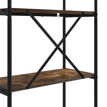 Hyllsystem Rökt ek 60 x 30 x 183 cm Konstruerat trä