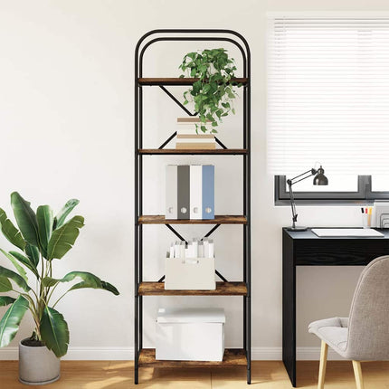 Hyllsystem Rökt ek 60 x 30 x 183 cm Konstruerat trä