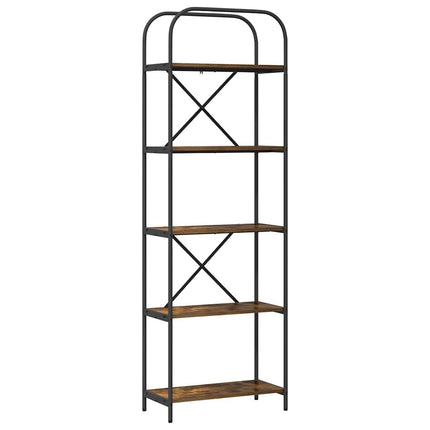 Hyllsystem Rökt ek 60 x 30 x 183 cm Konstruerat trä