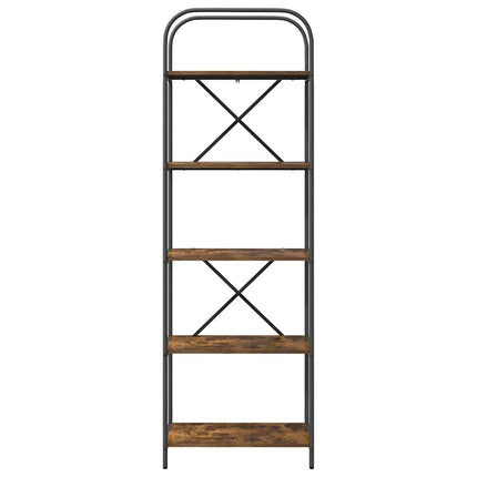 Hyllsystem Rökt ek 60 x 30 x 183 cm Konstruerat trä
