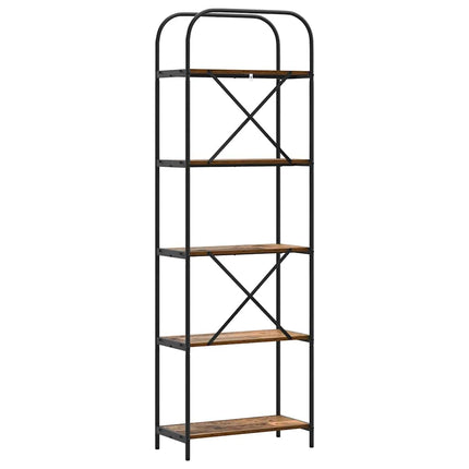 Hyllsystem 5 nivåer 60 x 30 x 183 cm Konstruerat trä