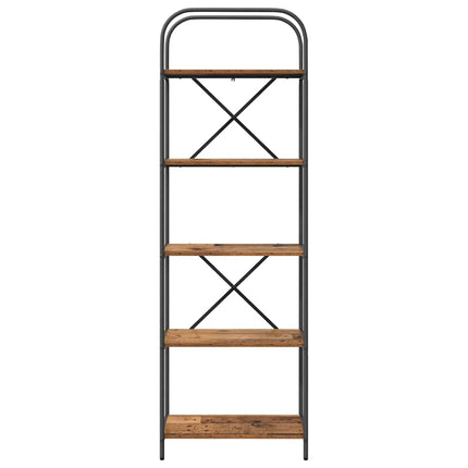 Hyllsystem Gammalt trä 60 x 30 x 183 cm Konstruerat trä