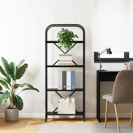 Hyllsystem Svart Ek 60 x 30 x 146 cm Konstruerat trä