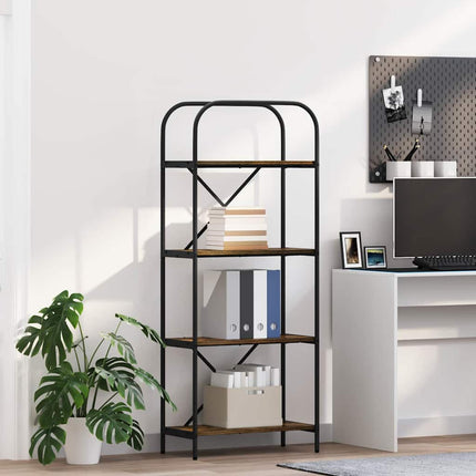 Hyllsystem Rökt ek 60 x 30 x 146 cm Konstruerat trä
