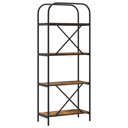 Hyllsystem Rökt ek 60 x 30 x 146 cm Konstruerat trä