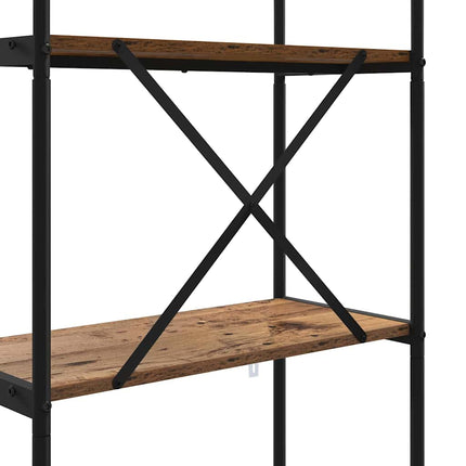 Hyllsystem Gammalt trä 60 x 30 x 146 cm Konstruerat trä