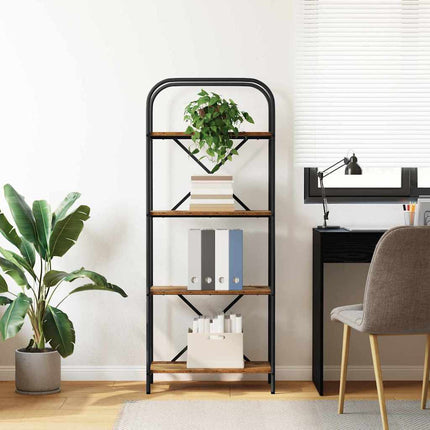 Hyllsystem Gammalt trä 60 x 30 x 146 cm Konstruerat trä
