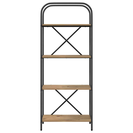 Hyllsystem 4 nivåer 60 x 30 x 146 cm Konstruerat trä Artisan Ek