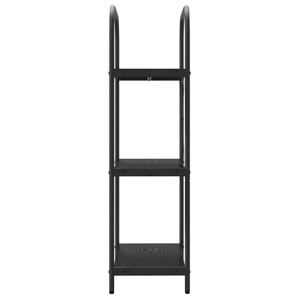Hyllsystem Svart Ek 60 x 30 x 109 cm Konstruerat trä