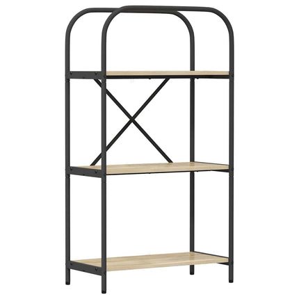Hyllsystem 3 nivåer 60 x 30 x 109 cm Konstruerat trä Sonoma-ek