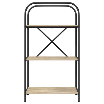 Hyllsystem 3 nivåer 60 x 30 x 109 cm Konstruerat trä Sonoma-ek