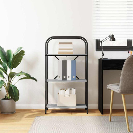 Hyllsystem Grå Sonoma 60 x 30 x 109 cm Konstruerat trä