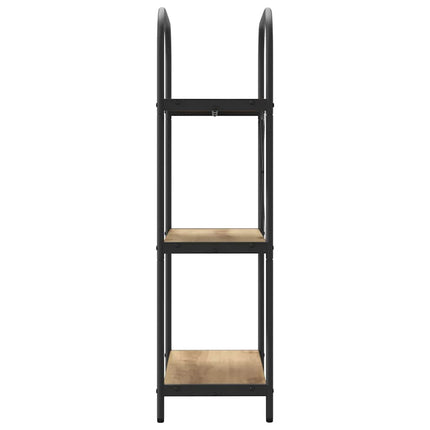 Hyllsystem 3 nivåer 60 x 30 x 109 cm Konstruerat trä Artisan Ek