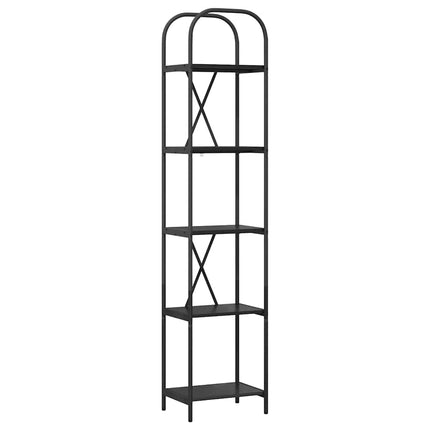 Hyllsystem Svart Ek 40 x 30 x 183 cm Konstruerat trä