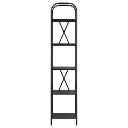 Hyllsystem Svart Ek 40 x 30 x 183 cm Konstruerat trä
