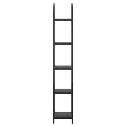 Hyllsystem Svart Ek 40 x 30 x 183 cm Konstruerat trä