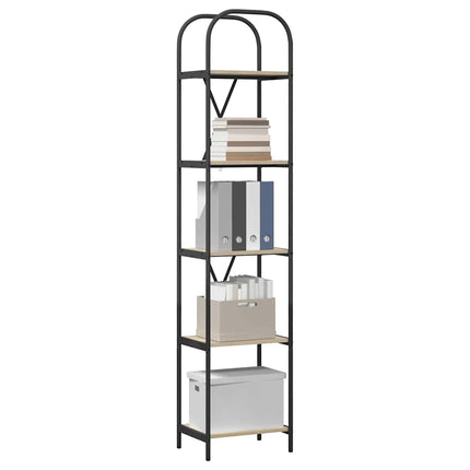Hyllsystem 5 nivåer 40 x 30 x 183 cm Konstruerat trä Sonoma-ek