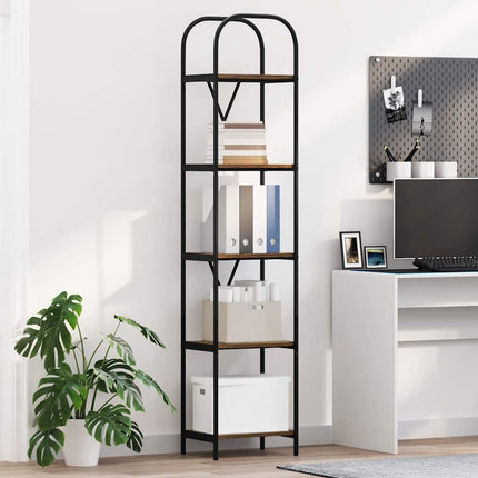 Hyllsystem Rökt ek 40 x 30 x 183 cm Konstruerat trä