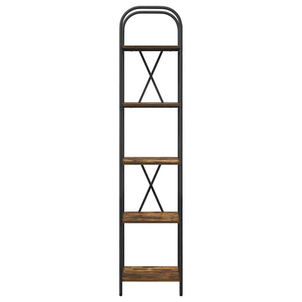 Hyllsystem Rökt ek 40 x 30 x 183 cm Konstruerat trä