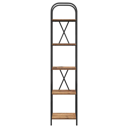Hyllsystem Gammalt trä 40 x 30 x 183 cm Konstruerat trä