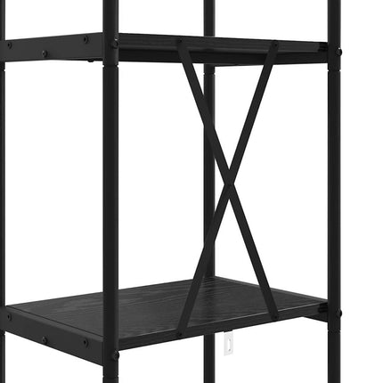Hyllsystem Svart Ek 40 x 30 x 146 cm Konstruerat trä