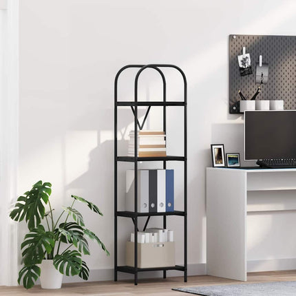 Hyllsystem Svart Ek 40 x 30 x 146 cm Konstruerat trä