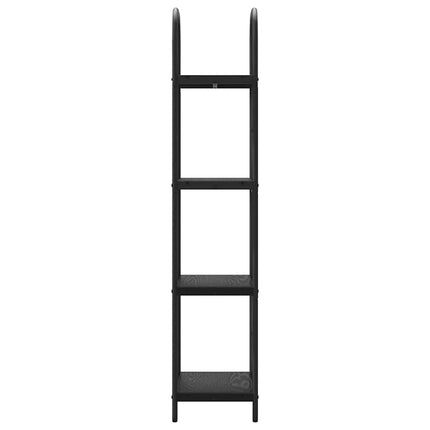 Hyllsystem Svart Ek 40 x 30 x 146 cm Konstruerat trä