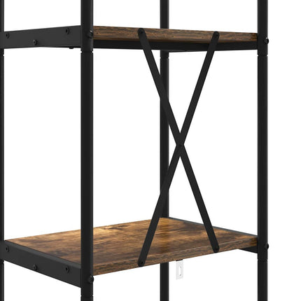 Hyllsystem Rökt ek 40 x 30 x 146 cm Konstruerat trä