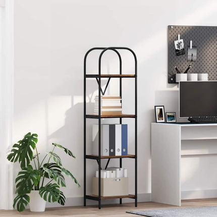 Hyllsystem Rökt ek 40 x 30 x 146 cm Konstruerat trä