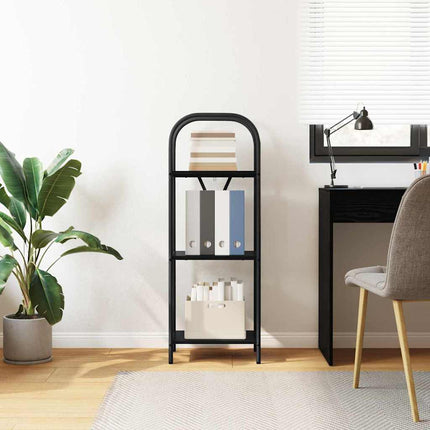 Hyllsystem Svart Ek 40 x 30 x 109 cm Konstruerat trä