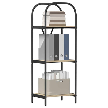 Hyllsystem 3 nivåer 40 x 30 x 109 cm Konstruerat trä Sonoma-ek