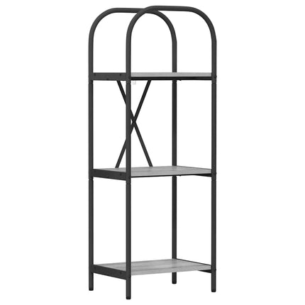 Hyllsystem 3 nivåer 40 x 30 x 109 cm Konstruerat trä Grå Sonoma