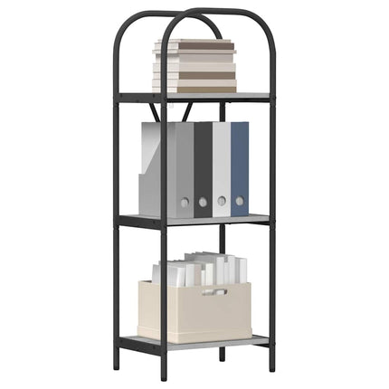 Hyllsystem 3 nivåer 40 x 30 x 109 cm Konstruerat trä Grå Sonoma