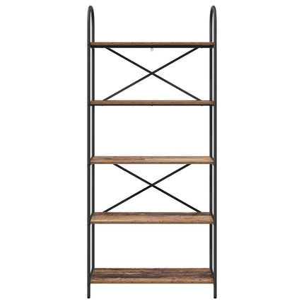 Hyllsystem 5 nivåer 80 x 30 x 183 cm Konstruerat trä