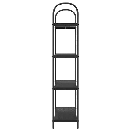 Hyllsystem Svart Ek 80 x 30 x 146 cm Konstruerat trä