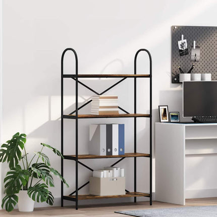 Hyllsystem Rökt ek 80 x 30 x 146 cm Konstruerat trä