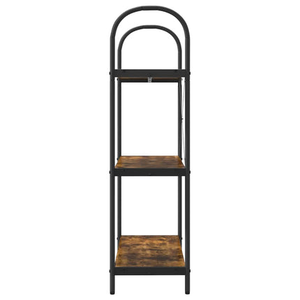 Hyllsystem 3 nivåer 80 x 30 x 109 cm Konstruerat trä Rökt ek