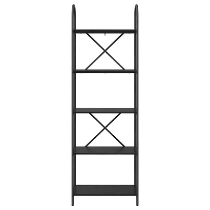Hyllsystem Svart Ek 60 x 30 x 183 cm Konstruerat trä