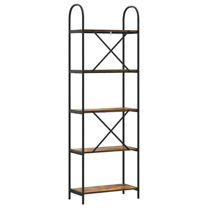 Hyllsystem Rökt ek 60 x 30 x 183 cm Konstruerat trä