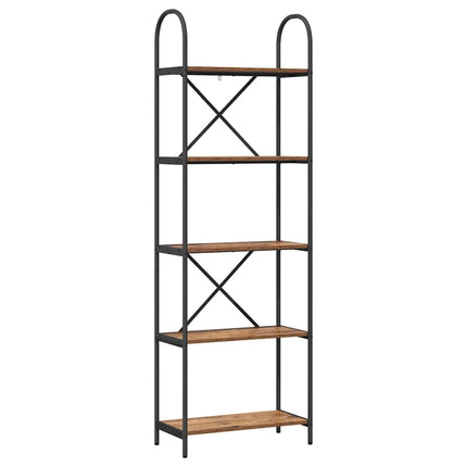 Hyllsystem 5 nivåer 60 x 30 x 183 cm Konstruerat trä