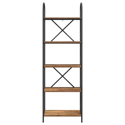 Hyllsystem 5 nivåer 60 x 30 x 183 cm Konstruerat trä