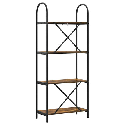 Hyllsystem Rökt ek 60 x 30 x 146 cm Konstruerat trä